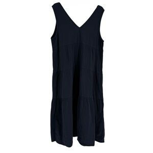 Quince 100% Organic Cotton Gauze Tiered Maxi Dress Blue Size XL Sleeveless